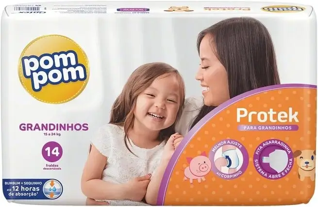 Fralda Pom Pom Protek Grandinhos